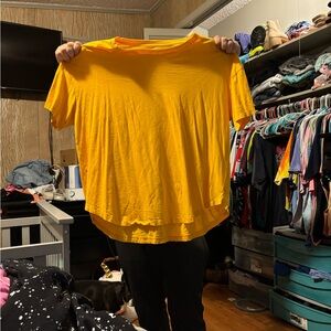 Aerie Marigold Short Sleeve Tee Casual Cotton Blend